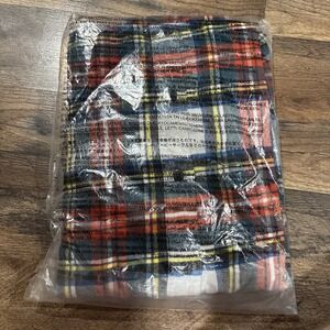 Amazon Essentials Flannel Shirt Men's XL Plaid Long Sleeve Casual Multicolor